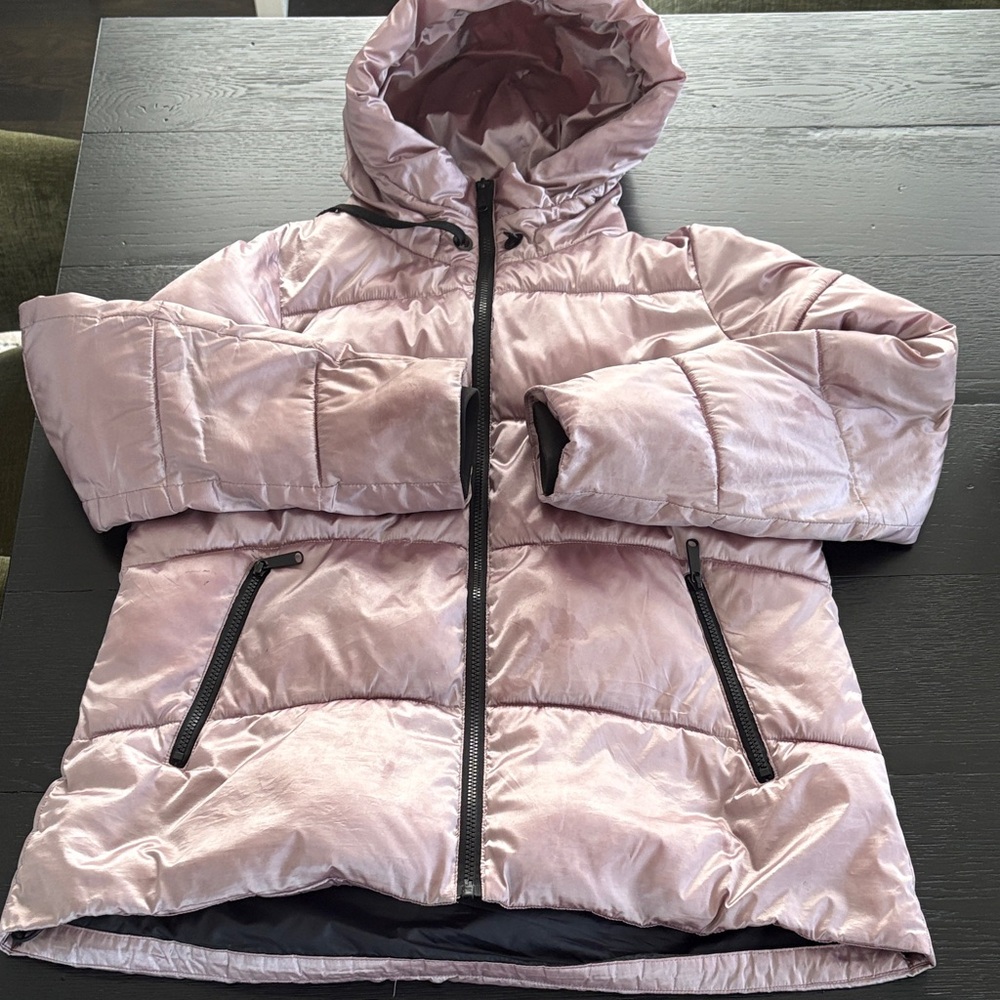 Sam Edelman Pink Puffer Jacket with Hood